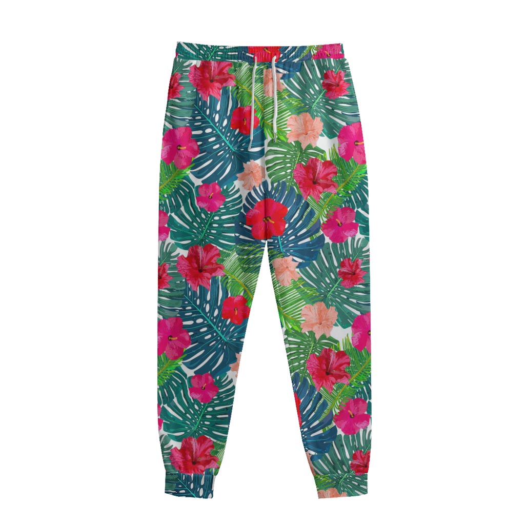 Colorful Hawaii Floral Pattern Print Sweatpants