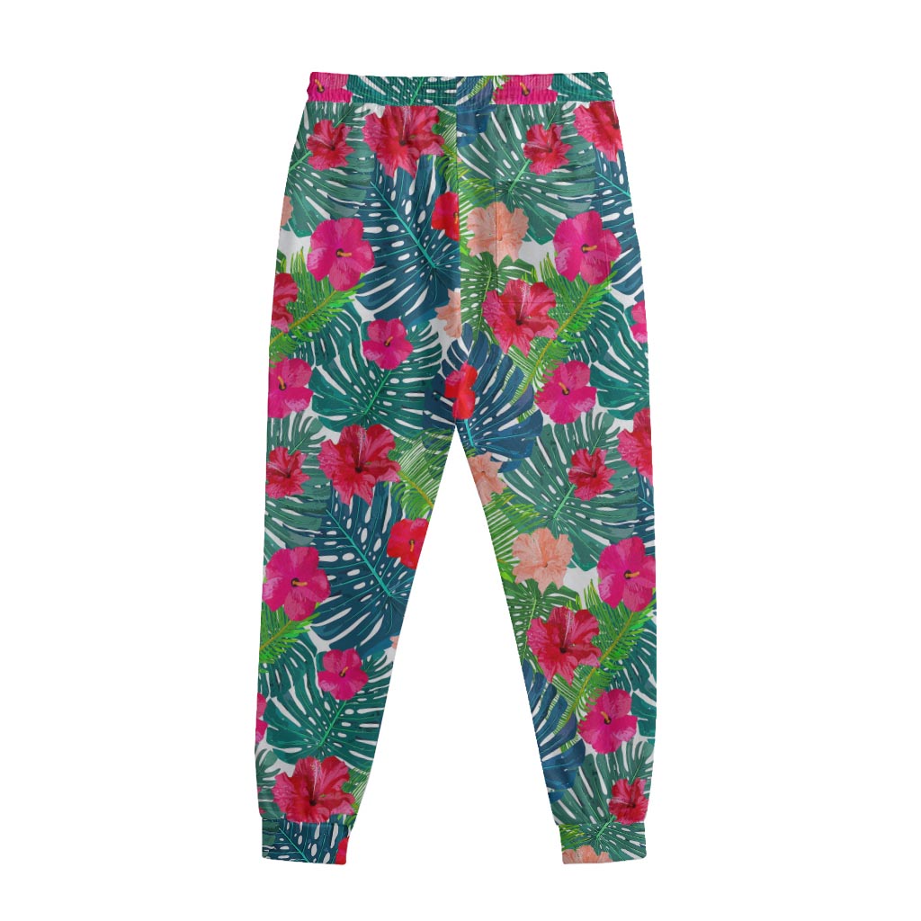 Colorful Hawaii Floral Pattern Print Sweatpants
