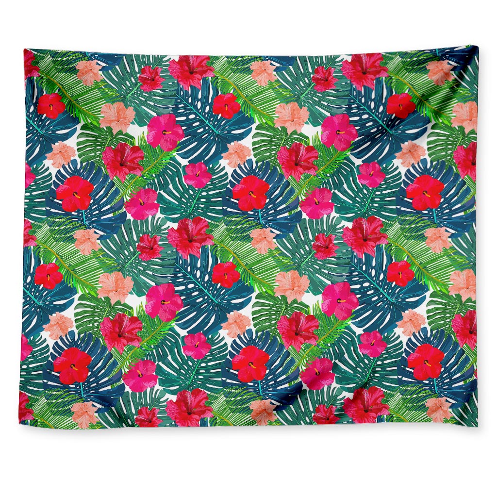 Colorful Hawaii Floral Pattern Print Tapestry