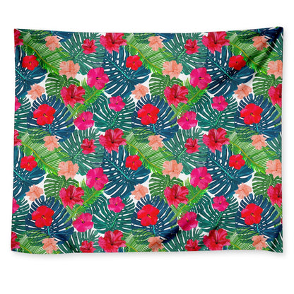 Colorful Hawaii Floral Pattern Print Tapestry