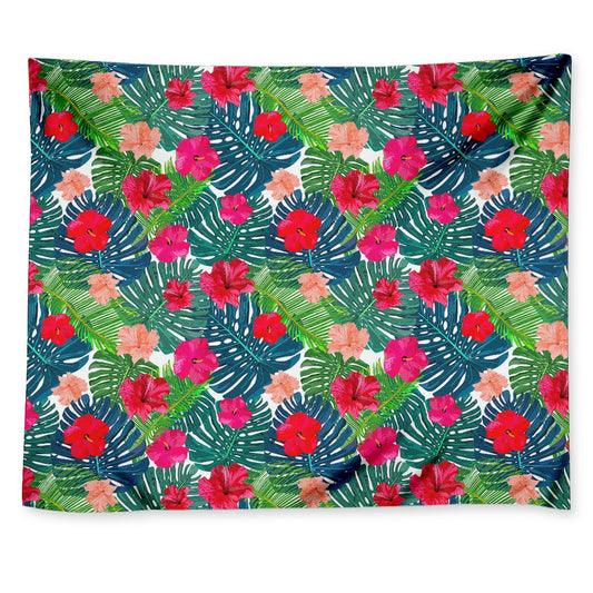 Colorful Hawaii Floral Pattern Print Tapestry