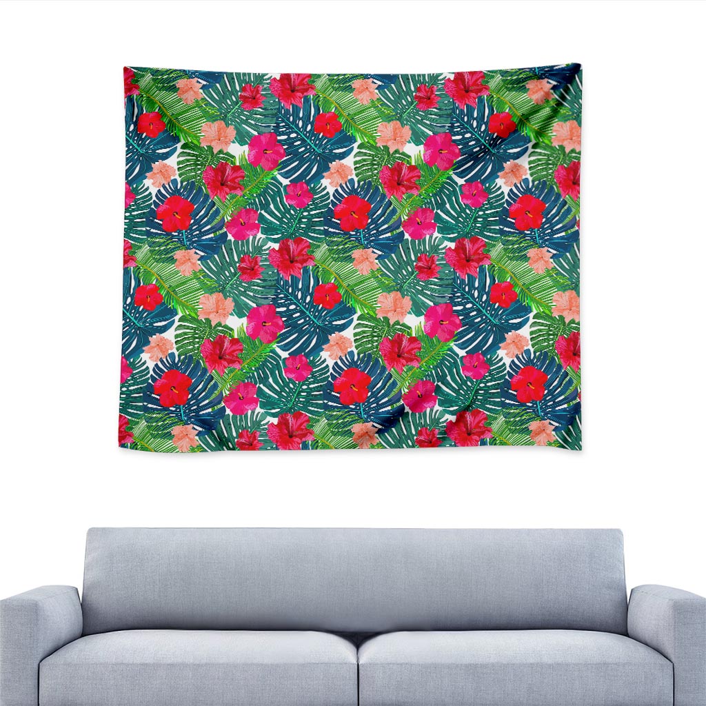 Colorful Hawaii Floral Pattern Print Tapestry