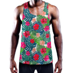 Colorful Hawaii Floral Pattern Print Training Tank Top