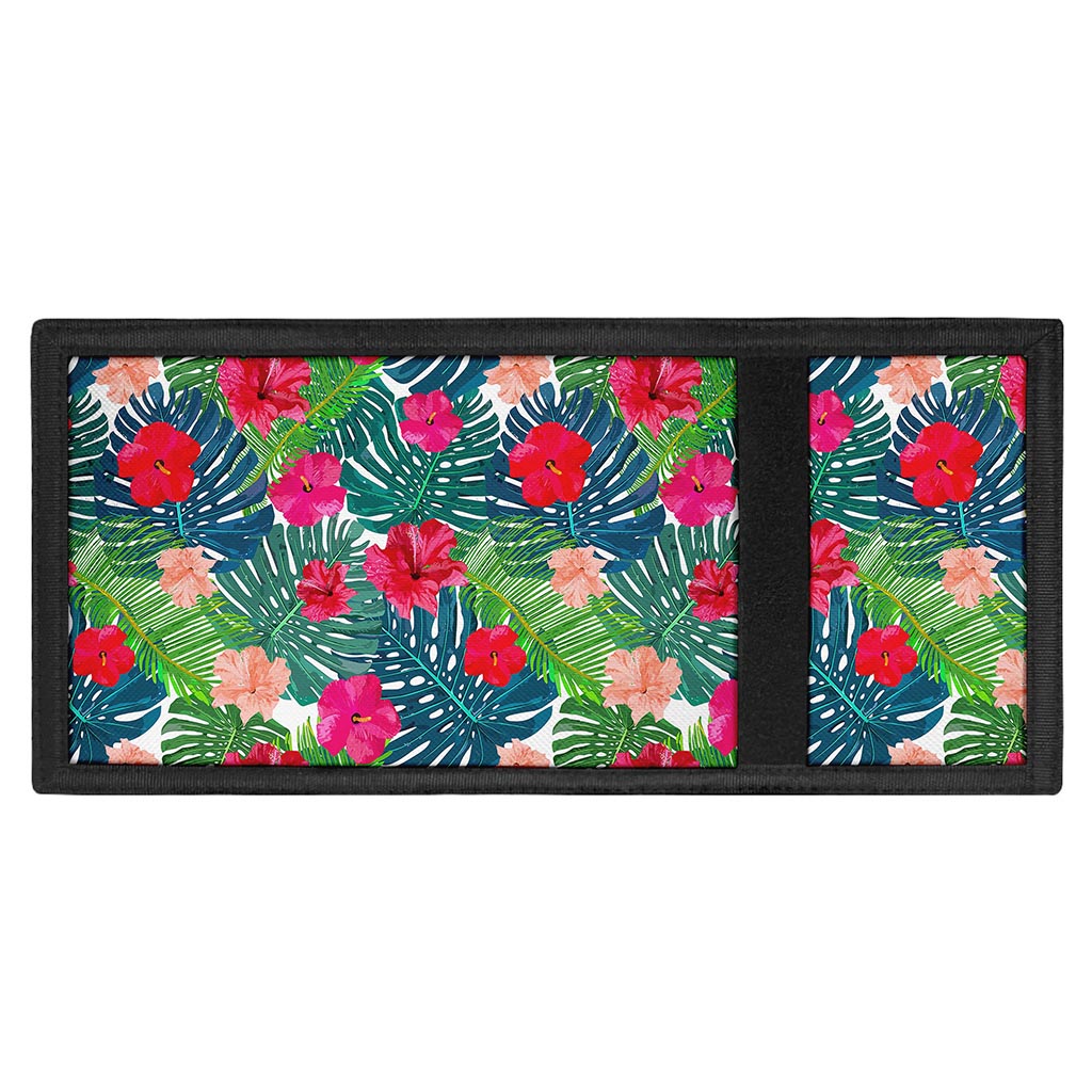 Colorful Hawaii Floral Pattern Print Trifold Wallet
