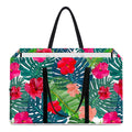 Colorful Hawaii Floral Pattern Print Utility Tote Bag