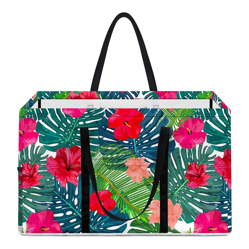 Colorful Hawaii Floral Pattern Print Utility Tote Bag