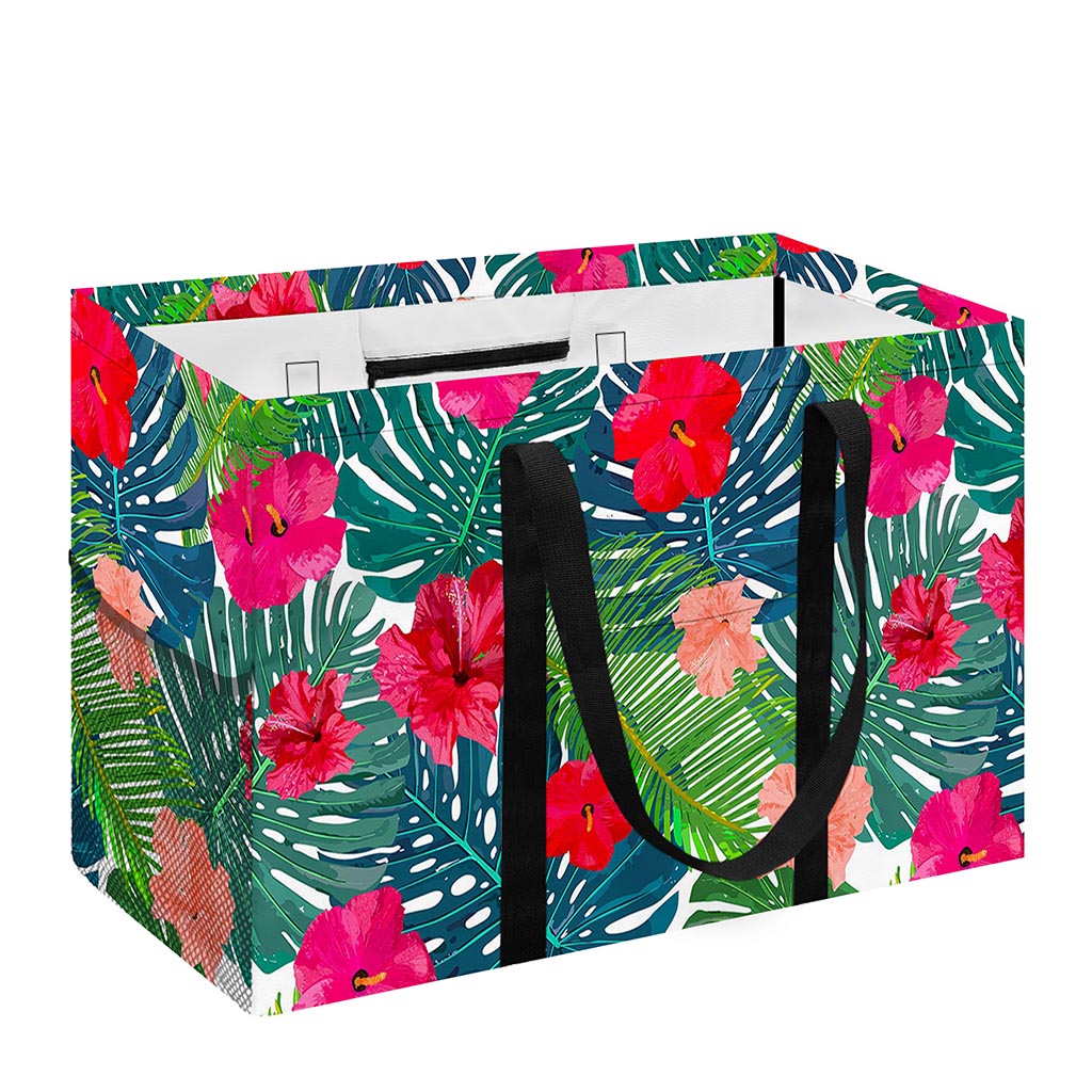 Colorful Hawaii Floral Pattern Print Utility Tote Bag