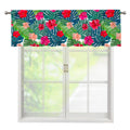 Colorful Hawaii Floral Pattern Print Window Valance