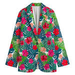 Colorful Hawaii Floral Pattern Print Women's Blazer