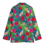 Colorful Hawaii Floral Pattern Print Women's Blazer
