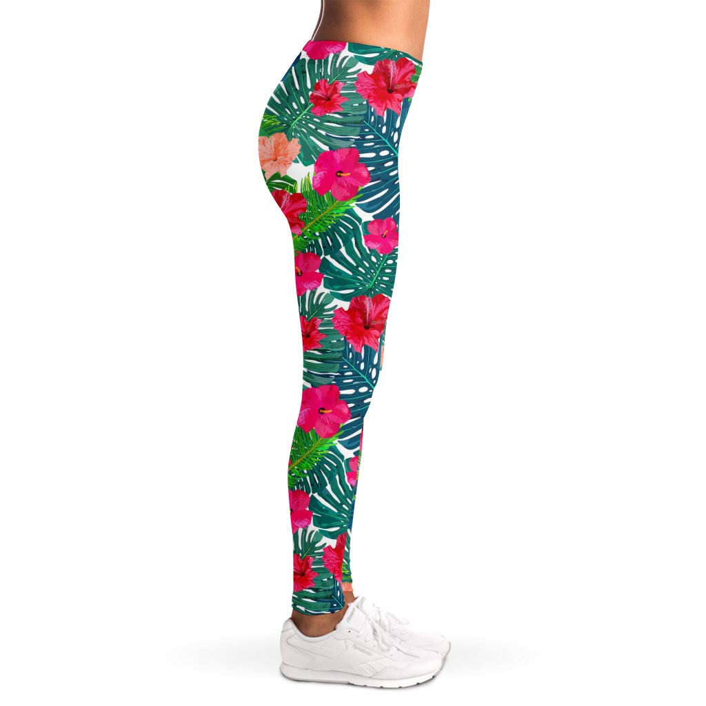 Colorful Hawaii Floral Pattern Print Women's Leggings