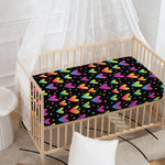 Colorful Heart Pattern Print Baby Crib Sheet