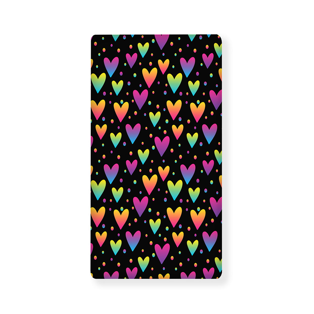 Colorful Heart Pattern Print Baby Crib Sheet