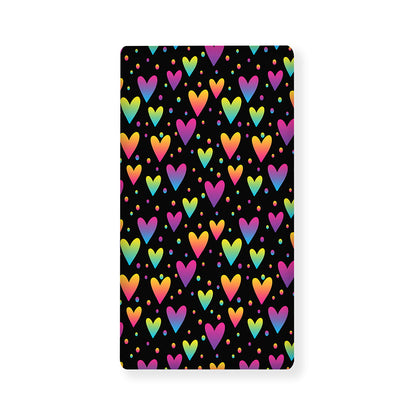 Colorful Heart Pattern Print Baby Crib Sheet