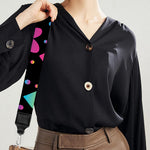 Colorful Heart Pattern Print Bag Strap