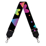 Colorful Heart Pattern Print Bag Strap