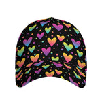 Colorful Heart Pattern Print Baseball Cap
