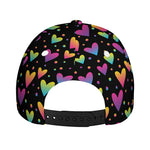 Colorful Heart Pattern Print Baseball Cap