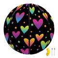 Colorful Heart Pattern Print Basketball
