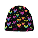 Colorful Heart Pattern Print Beanie