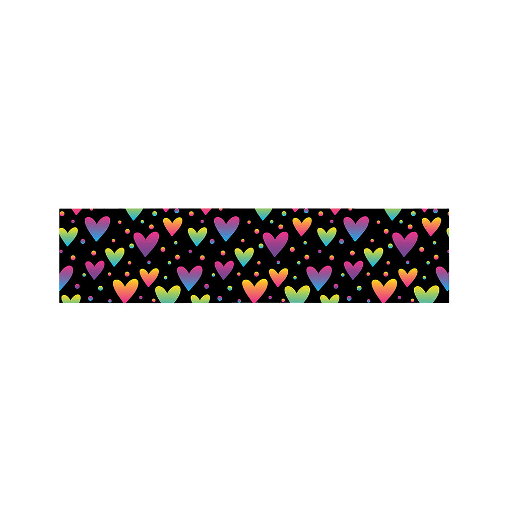 Colorful Heart Pattern Print Bed Runner