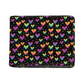 Colorful Heart Pattern Print Bifold Wallet