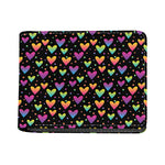Colorful Heart Pattern Print Bifold Wallet