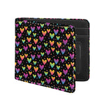 Colorful Heart Pattern Print Bifold Wallet