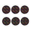 Colorful Heart Pattern Print Coaster Set