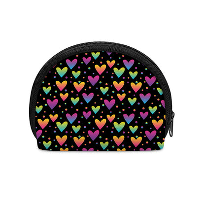 Colorful Heart Pattern Print Coin Purse