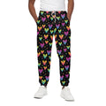 Colorful Heart Pattern Print Cotton Sweatpants