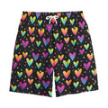 Colorful Heart Pattern Print Cotton Shorts
