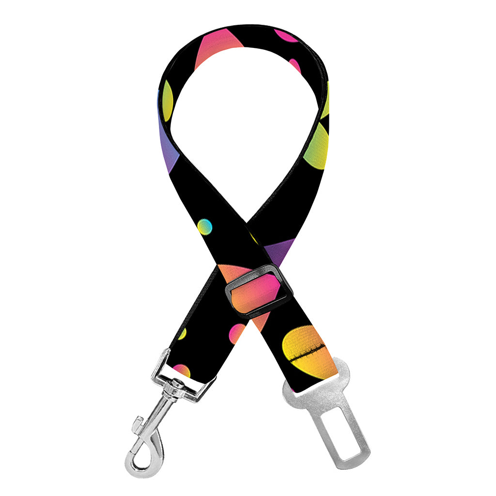 Colorful Heart Pattern Print Dog Seat Belt