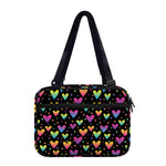 Colorful Heart Pattern Print Double Strap Bible Bag