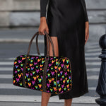 Colorful Heart Pattern Print Duffle Bag