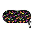Colorful Heart Pattern Print Glasses Case