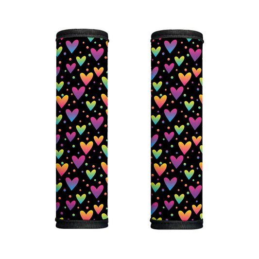 Colorful Heart Pattern Print Handle Covers