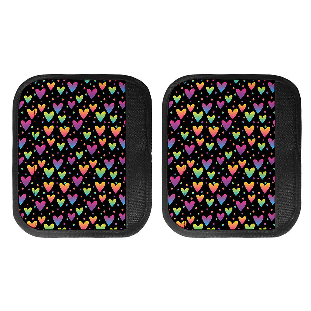 Colorful Heart Pattern Print Handle Covers