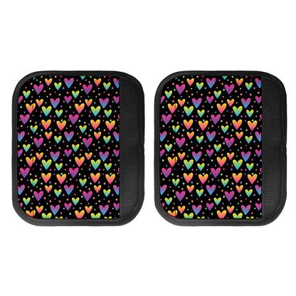 Colorful Heart Pattern Print Handle Covers