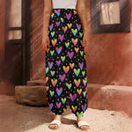 Colorful Heart Pattern Print Harem Pants