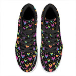 Colorful Heart Pattern Print High Top Leather Sneakers