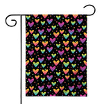 Colorful Heart Pattern Print House Flag