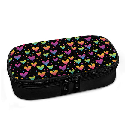 Colorful Heart Pattern Print Insulin Cooler Travel Case