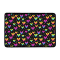 Colorful Heart Pattern Print Kitchen Mat