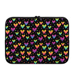 Colorful Heart Pattern Print Laptop Sleeve