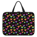 Colorful Heart Pattern Print Laptop Sleeve With Handle