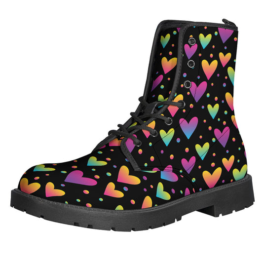 Colorful Heart Pattern Print Backpack