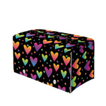 Colorful Heart Pattern Print Leather Tissue Box Cover