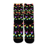 Colorful Heart Pattern Print Long Socks