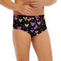Colorful Heart Pattern Print Men's Briefs